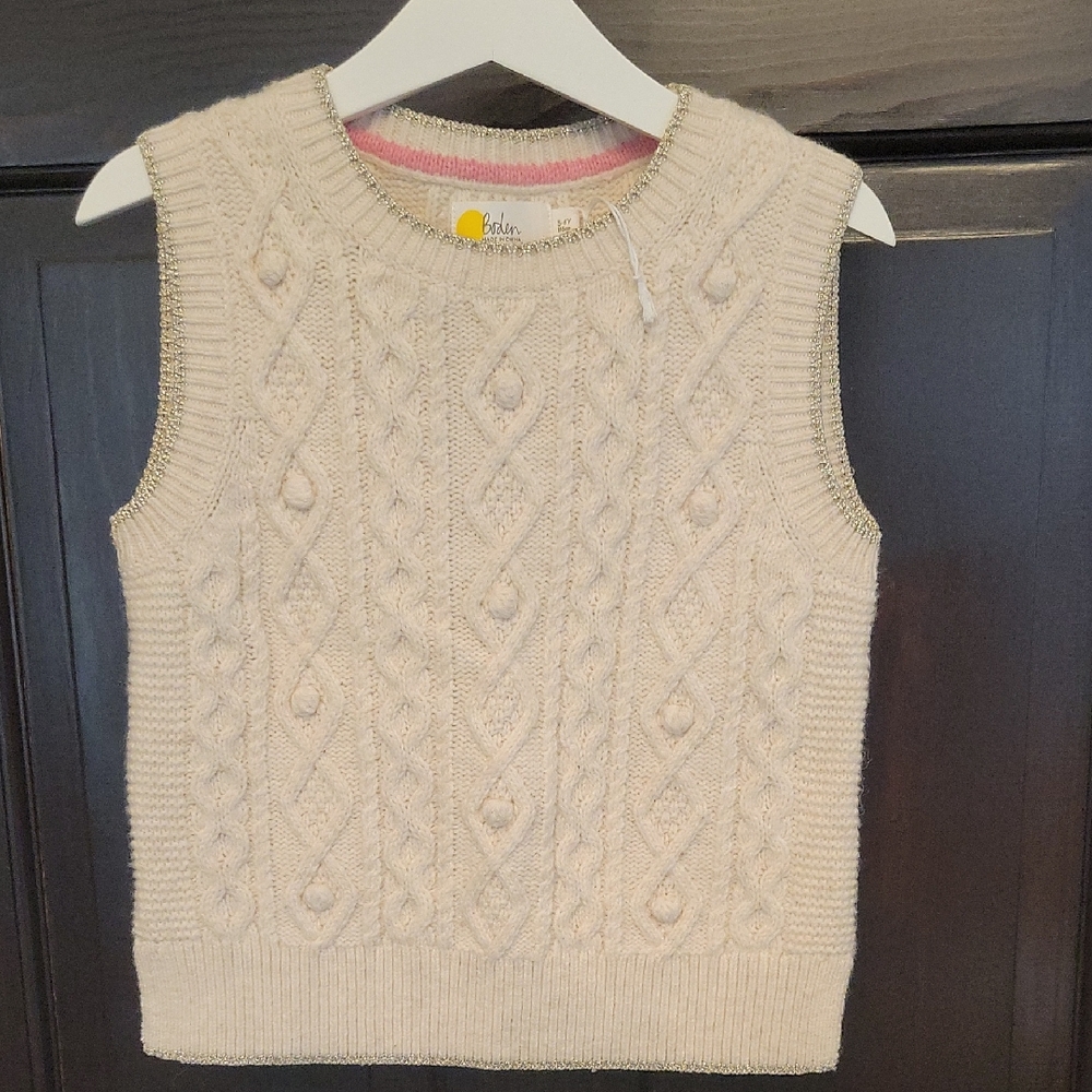 Boden Cream Knit Sweater